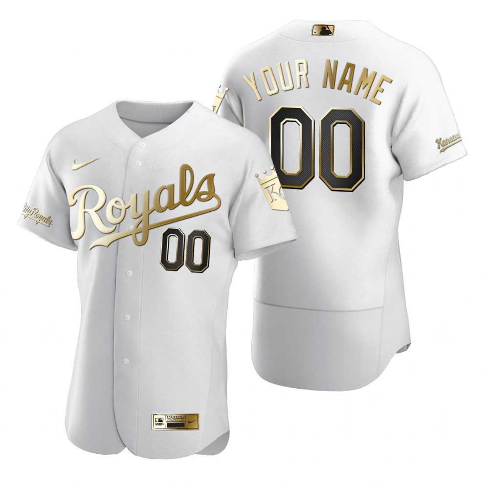 Kansas City Royals Customized Nike White Stitched MLB Flex Base Golden Edition Jersey,We sell and wholesale Kansas City Royals Customized Nike White Stitched MLB Flex Base Golden Edition Jersey on line form chian!